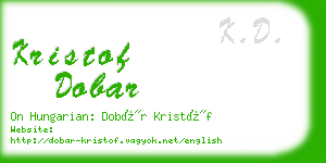 kristof dobar business card